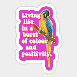 Living Life - Low Poly Macaw Sticker